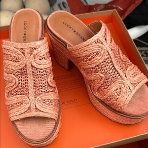 Lucky Brand Women's Coral Woven Mules